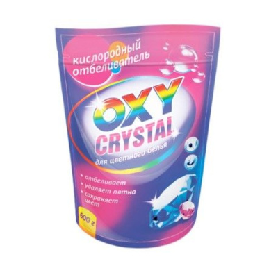 Oxy crystal отбеливатель для цветного белья кислородный 600 г 