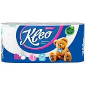 'Kleo' Туалетная бумага 3х сл.Ultra 8рул. (белая)