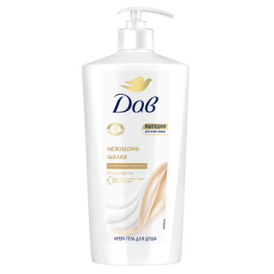 Дав гель для душа с драгоценными маслами 610 мл 