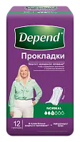 Depend прокладки урологические для женщин при недержании 12 шт