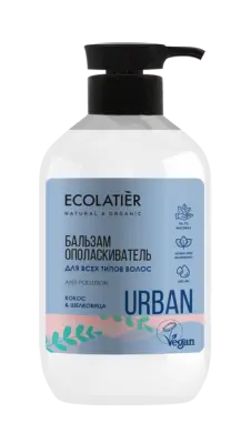 Ecolatier Бальзам-ополаскиватель для всех типов волос кокос & шелковица, 400 мл 