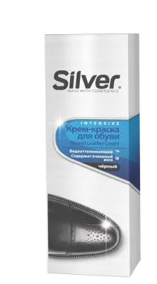 Silver крем краска для обуви чёрный тюбик 75 мл 