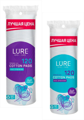 Lure ватные диски 120 шт 