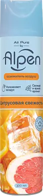 Alpen освежитель воздуха цитрусовая свежесть 300 мл