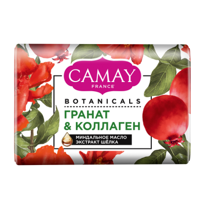 Camay Botanicals туалетное мыло цветы граната с натуральными экстрактами и маслами для всех типов кожи 85 гр 