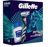 Подарочный набор gillette с 1 кассетой + gillette лосьон после бритья Ice 50 мл