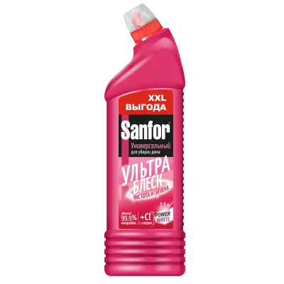 Sanfor 10 в1 средство для чистки и дезинф ультра блеск чистота и гигиена 1500 мл 