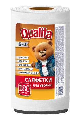 Qualita Optima салфетки вискозные в рулоне 180 шт 