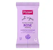Premial салфетки влажные очищающие роза 15 шт