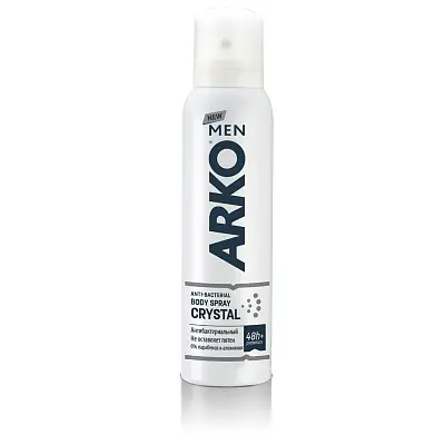 Arko men део спрей антибактериальный crystal 150 мл
