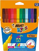 BIC Цвет. фломастеры Visa, (кор. 12 цветов)