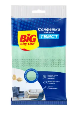 BIG City салфетка вискозная для пола Твист 1 шт 