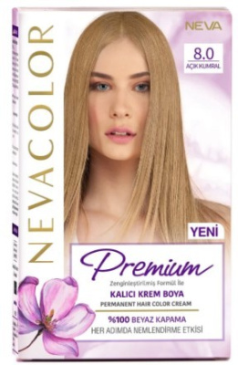 Nevacolor PRЕMIUM стойкая крем краска для волос 8.0 LIGHT BLONDE светло коричневый 