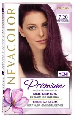 Nevacolor Е стойкая крем краска для волос 7.20 фиолетовый аметист