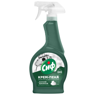 Сиф чистящая крем пена удаляет до 100% стойкой грязи 500 мл 