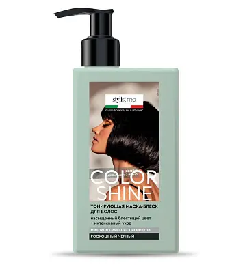 Color Stylist Pro тонирующая маска блеск для волос тон роскошный черный