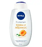 Nivea гель уход для душа крем абрикос 750 мл