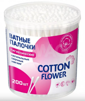 Cotton Flower ватные палочки в банке 200 шт 