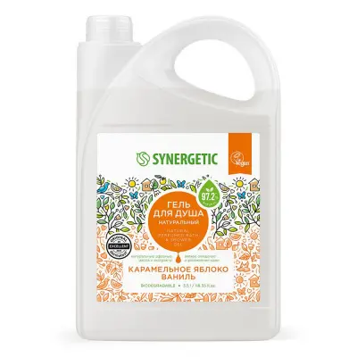 Synergetic гель для душа карамельное яблоко и ваниль 3,5 л 