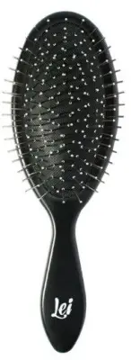 Lei расческа массажная 090 пластик метал зубья черная 