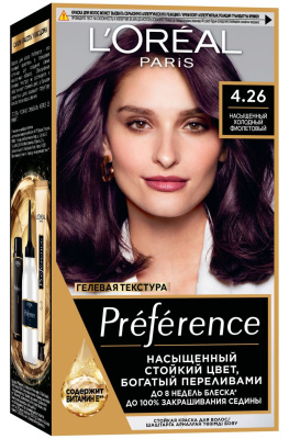 L'oreal Preference краска для волос 4.26 благородный сливовый 