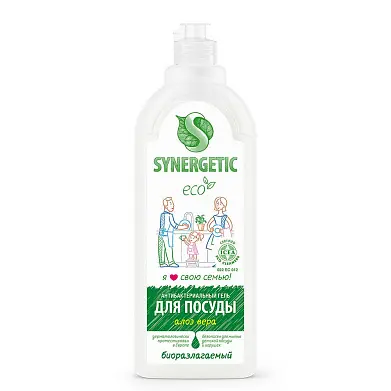 Synergetic гель для мытья посуды алоэ вера 1 л