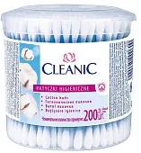 Cleanic ватные палочки гигиенические в круглой коробке 200 шт
