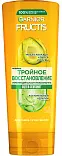 Fructis укрепляющий бальзам ополаскиватель тройное восстановление для сухих и ломких волос 387 мл