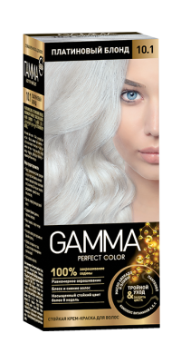 Gamma Perfect Hair стойкая крем краска тон10.1 платиновый блонд 