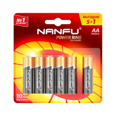 Nanfu Батарейка щелочная (5+1шт.) 
