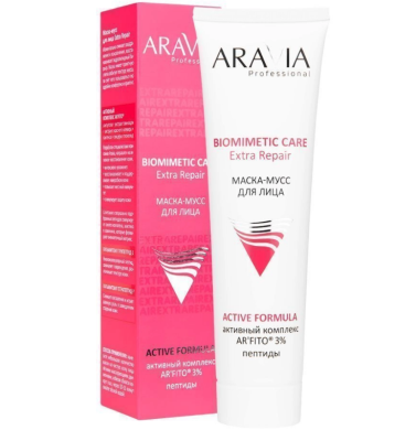 Aravia professional маска мусс для лица extra repair 100 мл 