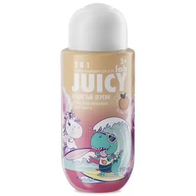 Splat Juicy Lab детский шампунь кондиционер 2 в1 персик 250 мл 