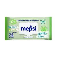 Mepsi влажные салфетки алое вера детские care 72 шт