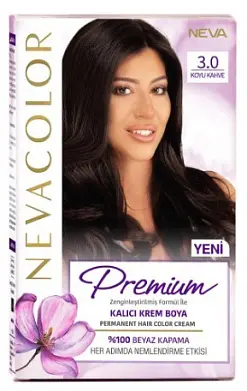 Nevacolor Е стойкая крем краска для волос 3.0 темный кофе