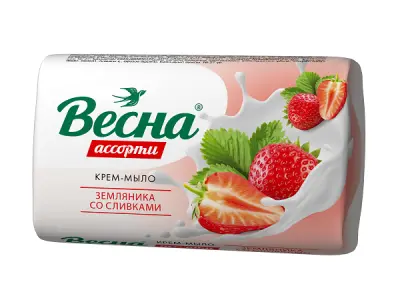 ВЕСНА ассорти туалетное мыло земляника со сливками 90г 