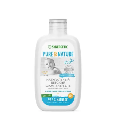 Synergetic детский шампунь гель для волос и тела 0+ без слез 250 мл 