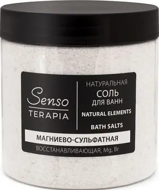 КЛ Senso Terapia Натуральная магниево-сульфатная соль для ванн восстанавливающая «Natural », 600 г