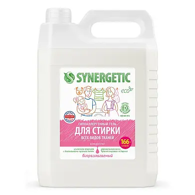 Synergetic универсальный гель для стирки 5 л 166 стирок