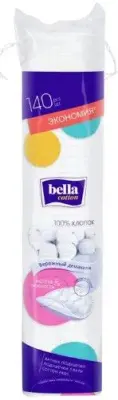 Bella ватные подушечки 140шт мед 