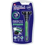 DEONICA Бритва безопасная 3 лезвия FOR MEN Бритва безопасная со сменной кассетой