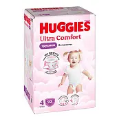 Huggies ultra comfort 4 9-14 кг трусики подгузники 92 шт для девочек