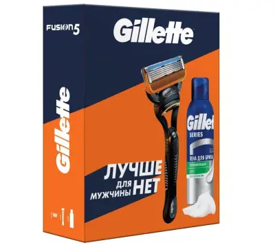 Подарочный набор gillette с 1 кассетой+ пена для бритья успокаивающая 200 мл 