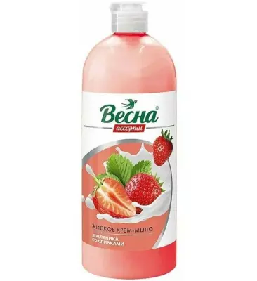 ВЕСНА ассорти жидкое мыло земляника со сливками 850 г 