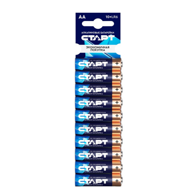 Старт алкалиновые батарейки  LR6-BL10 N 120/720 АA 10 шт  в пленке 