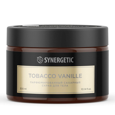 Synergetic парфюмированный скраб для тела tobacco vanille табак ваниль 300 мл 