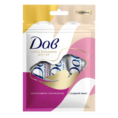 Дав бальзам для губ увлажняющий питательный набор 12 гр 