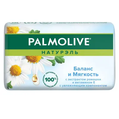 Palmolive натурэль мыло баланс и мягкость с экстрактом ромашки и витамином е 90 г 