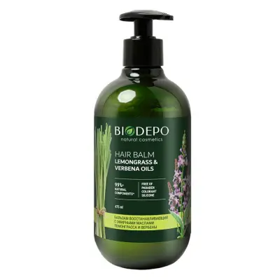 Biodepo бальзам восстанавливающий для волос с маслами лемонграсса и вербены 475 мл 