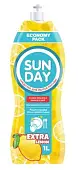 Sunday средство для мытья посуды экстра лимон парфюмированное 1л