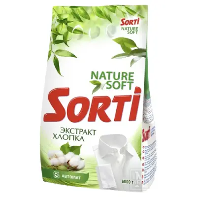 Sorti стиральный порошок экстракт хлопка автомат 6000 г 